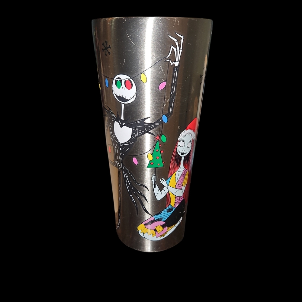 Used Nightmare Before Christmas Stainless Steel Cup Without Lid